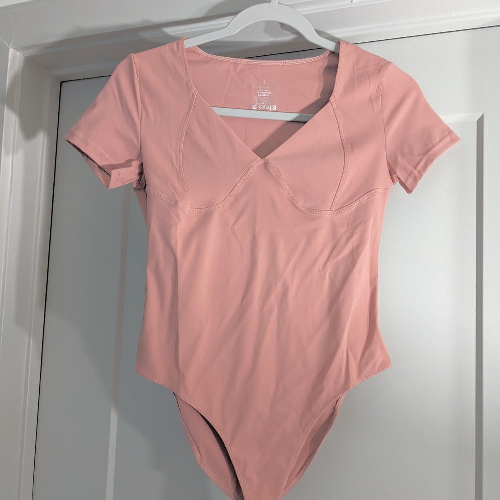 Pink Short Sleeve Bodysuit - Picture 2 of 5